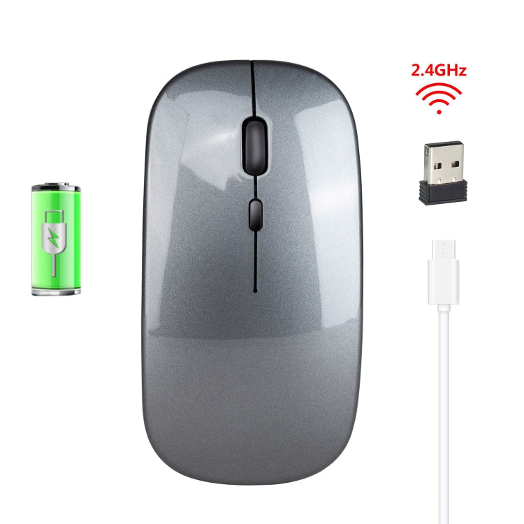 HXSJ M80 2.4GHz Wireless 1600DPI Three-speed Adjustable Optical Mute Mouse (Grey) - Wireless Mice by HXSJ | Online Shopping UK | buy2fix