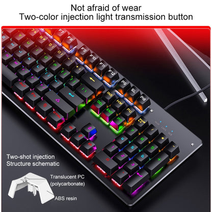 YINDIAO ZK-3 USB Mechanical Gaming Wired Keyboard, Black Shaft (Black) - Wired Keyboard by YINDIAO | Online Shopping UK | buy2fix