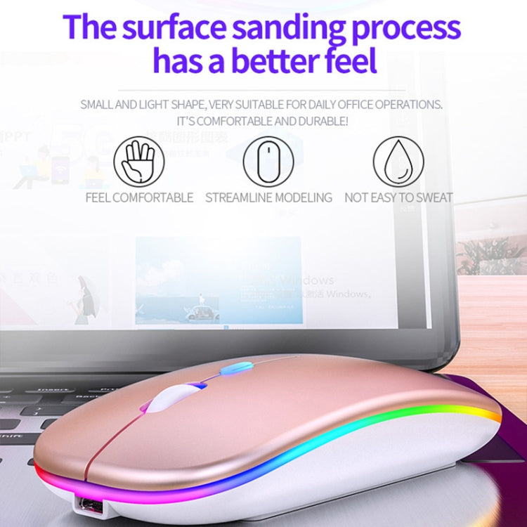 YINDIAO A2 2.4GHz 1600DPI 3-modes Adjustable RGB Light Rechargeable Wireless Silent Mouse (White) - Computer & Networking by YINDIAO | Online Shopping UK | buy2fix