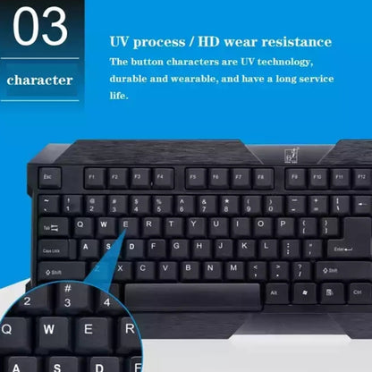 ZGB Q19 USB Wired Waterproof Keyboard Mouse Set(Black) - Wired Keyboard by Chasing Leopard | Online Shopping UK | buy2fix