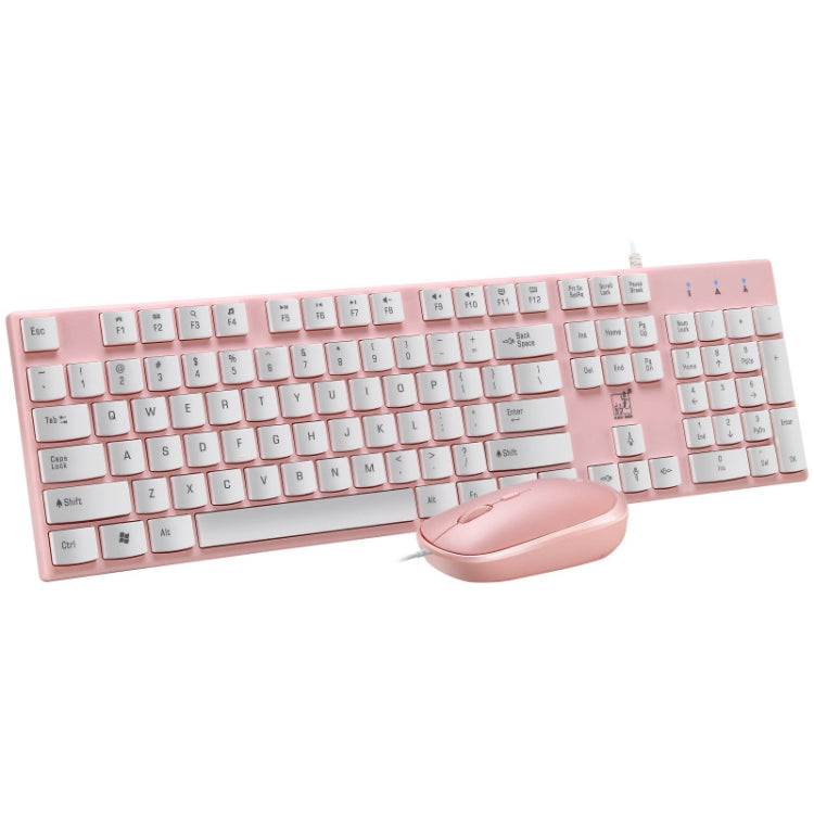 ZGB S600 Chocolate Candy Color Wired USB Keyboard Mouse Set (Pink) - Wired Keyboard by Chasing Leopard | Online Shopping UK | buy2fix
