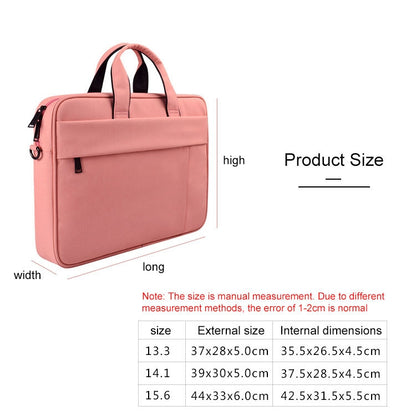 DJ03 Waterproof Anti-scratch Anti-theft One-shoulder Handbag for 15.6 inch Laptops, with Suitcase Belt(Pink) - 15.6 - 17 inch by buy2fix | Online Shopping UK | buy2fix