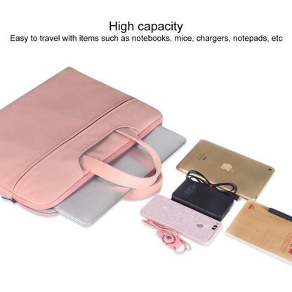 ST06 Waterproof PU Leather Zipper Hidden Portable Strap One-shoulder Handbag for 13.3 inch Laptops, with Suitcase Belt(Pink) - Computer & Networking by buy2fix | Online Shopping UK | buy2fix