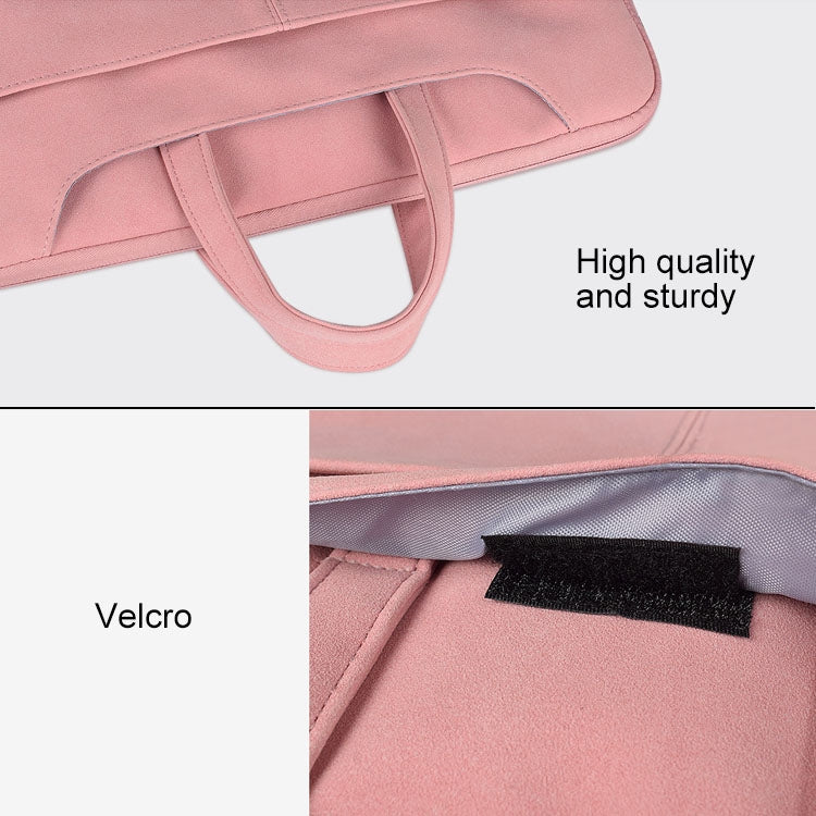 ST06S Waterproof PU Leather Zipper Hidden Portable Strap One-shoulder Handbag for 13.3 inch Laptops, with Magic Stick & Suitcase Belt (Pink) - Computer & Networking by buy2fix | Online Shopping UK | buy2fix