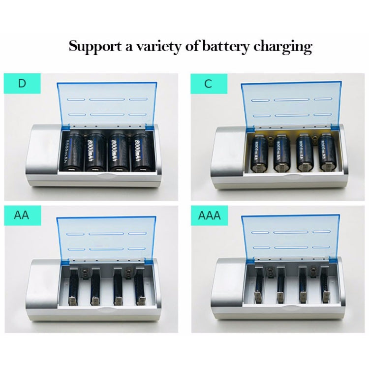 AC 100-240V 4 Slot Battery Charger for AA & AAA & C / D Size Battery, AU Plug - Consumer Electronics by buy2fix | Online Shopping UK | buy2fix