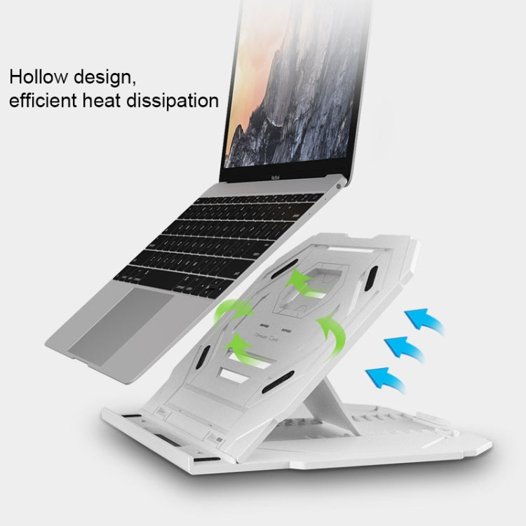 T3 Multi-function Hollow Design Cooling Bracket with 10-Level Adjustable Angle for Notebook,  MacBook, iPad, Mobile Phones(Black) - Cooling Pads by buy2fix | Online Shopping UK | buy2fix
