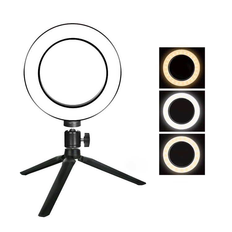 Live Broadcast Self-timer Dimming Ring LED Beauty Selfie Light with Small Table Tripod, Selfie Light Diameter: 16cm - Consumer Electronics by buy2fix | Online Shopping UK | buy2fix