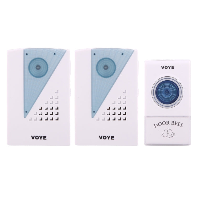 VOYE V001A2 Wireless Smart Music LED Home Doorbell with Dual Receiver, Remote Control Distance: 120m (Open Air) - Wireless Doorbell by VOYE | Online Shopping UK | buy2fix