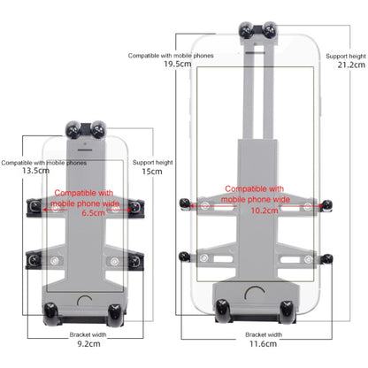 U-shaped Bolt Ball-Head Motorcycle Handlebar Multi-function Eight-jaw Aluminum Phone Navigation Holder Bracket, Width of Phone: 6.5-10.2cm &#160; - Holder by buy2fix | Online Shopping UK | buy2fix