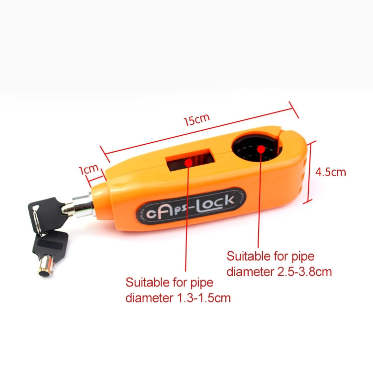 Motorcycle Electric Car Aluminum AlloyThrottle Anti-theft Brake Lock(Orange) - Steering Wheel Locks by buy2fix | Online Shopping UK | buy2fix