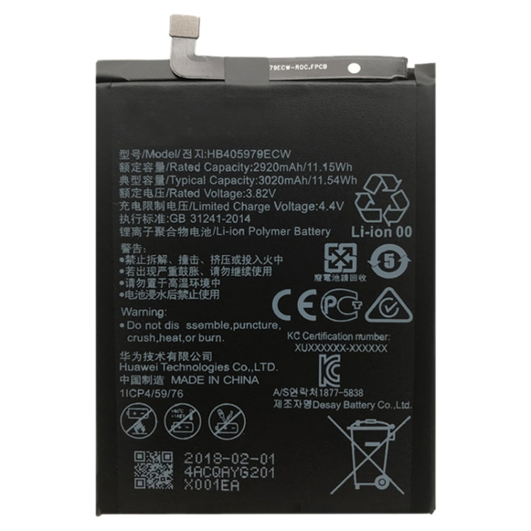 HB405979ECW Li-ion Polymer Battery for Huawei Nova / Enjoy 6S / Honor 6C / Y5 2017 / P9 Lite - For Huawei by buy2fix | Online Shopping UK | buy2fix