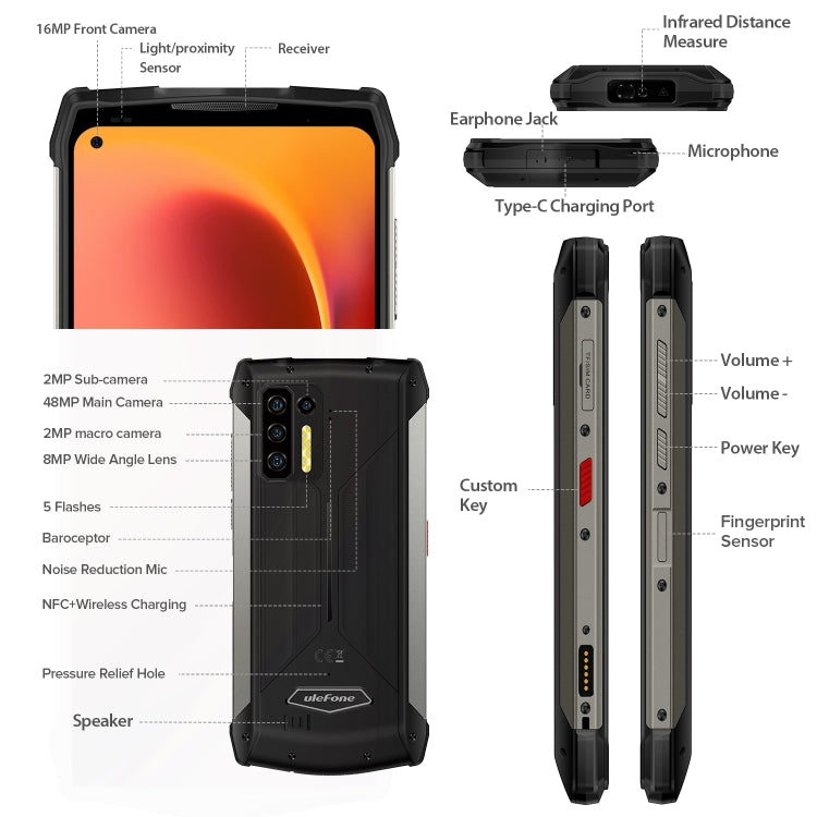 Ulefone Power Armor 13 Rugged Phone, Infrared Distance Measure, 8GB+256GB - Ulefone by Ulefone | Online Shopping UK | buy2fix