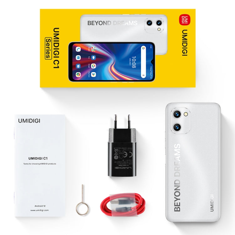 [HK Warehouse] UMIDIGI C1,3GB+32GB, Dual Back Cameras, 5150mAh Battery, Face Identification, 6.52 inch Android 12 Go MTK6739 Quad Core up to 1.5GHz, Network: 4G, OTG, Dual SIM(Matte Silver) - UMIDIGI by UMIDIGI | Online Shopping UK | buy2fix