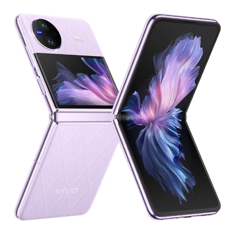 vivo X Flip 5G, 50MP Camera, 12GB+256GB, Dual Back Cameras, Side Fingerprint Identification, 4400mAh Battery, 6.74 inch + 3.0 inch Android 13.0 OriginOS 3 Qualcomm Snapdragon 8+ Gen1 Octa Core up to 3.0GHz, NFC, OTG, Network: 5G (Purple) - vivo by vivo | Online Shopping UK | buy2fix