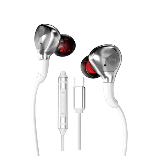 WK Black Gold Series YC06 USB-C/Type-C HIFI Sound Quality Wired Headphones(White) - Type-C Earphone by WK | Online Shopping UK | buy2fix