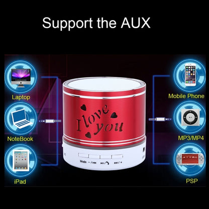 A9L Mini Portable Bluetooth Stereo Speaker with RGB LED Light, Built-in MIC, Support Hands-free Calls & TF Card & AUX(Red) - Mini Speaker by buy2fix | Online Shopping UK | buy2fix