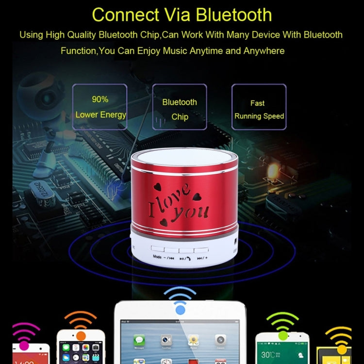 A9L Mini Portable Bluetooth Stereo Speaker with RGB LED Light, Built-in MIC, Support Hands-free Calls & TF Card & AUX(Red) - Mini Speaker by buy2fix | Online Shopping UK | buy2fix