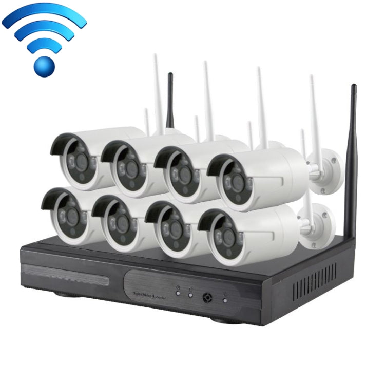 K9608W-PE2013W 8CH HD 960P 1.3 Mega Pixel 2.4GHz WiFi IP Bullet Camera + NVR Kit - Security by buy2fix | Online Shopping UK | buy2fix