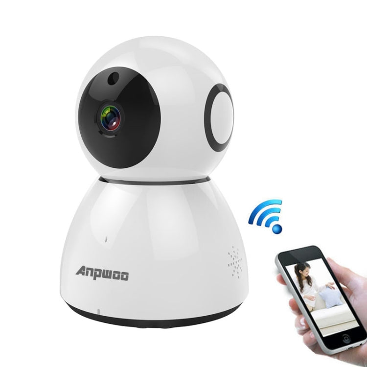 Anpwoo Snowman 1080P HD WiFi IP Camera, Support Motion Detection & Infrared Night Vision & TF Card(Max 64GB)(White) - Security by Anpwoo | Online Shopping UK | buy2fix