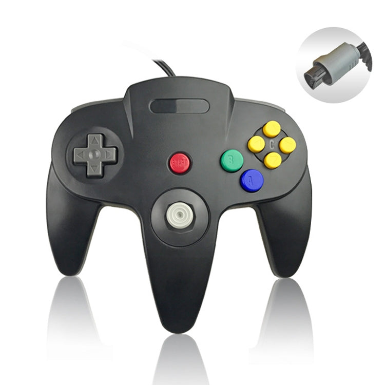 For Nintendo N64 Wired Game Controller Gamepad(Black) - Gamepads by buy2fix | Online Shopping UK | buy2fix