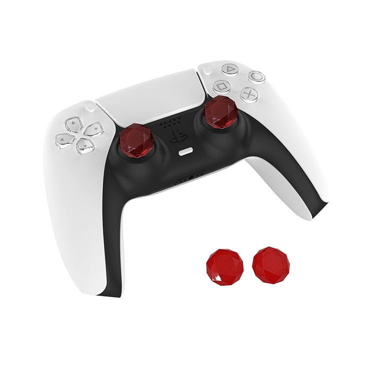 2 PCS Diamond Texture Games Grip Caps for PS5(Red) - Cases by buy2fix | Online Shopping UK | buy2fix