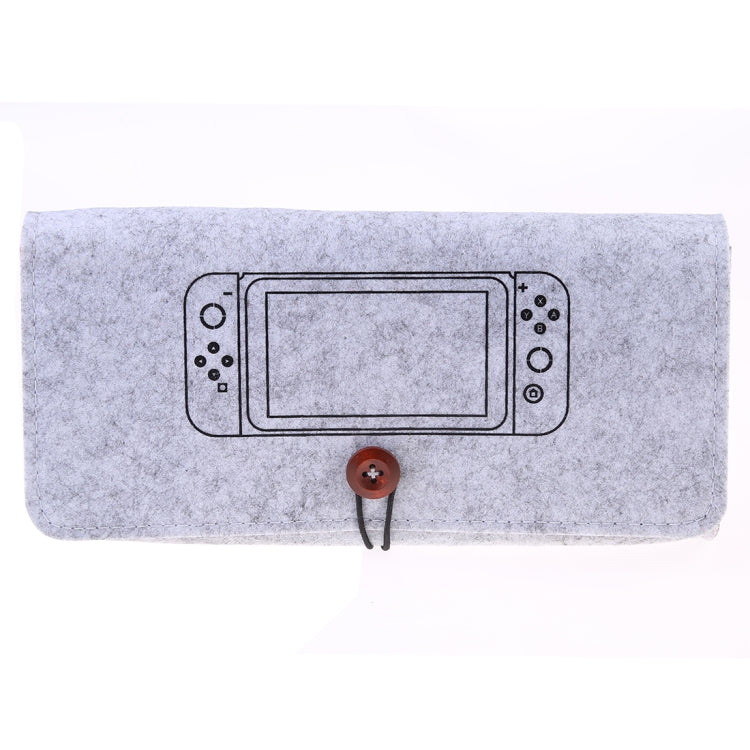 Portable Soft Felt Handbag Storage Protective Bag for Nintendo Switch(Light Grey) - Bags by buy2fix | Online Shopping UK | buy2fix