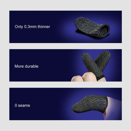 10 PCS Nylon + Conductive Fiber Non-slip Sweat-proof Mobile Phone Game Touch Screen Finger Cover for Thumb / Index Finger(Black) - Gaming Finger Sleeves by buy2fix | Online Shopping UK | buy2fix