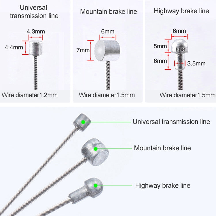 7 in 1 Mushroom Head PVC Brake Cable Tube Set for Road Bike (Green) - Outdoor & Sports by buy2fix | Online Shopping UK | buy2fix