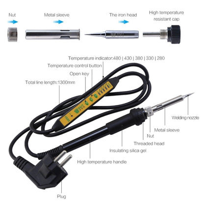 BEST Adjustable Temperature Electric Soldering Iron Welding Solder Station Heat Pencil, EU Plug - Electric Soldering Iron by BEST | Online Shopping UK | buy2fix