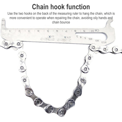 BIKERSAY BT035S Bicycle Chain Wear Checker MTB Chains Gauge Measurement Ruler Repair Tool - Outdoor & Sports by BIKERSAY | Online Shopping UK | buy2fix