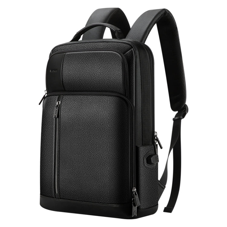 Bopai 851-036611 Large Capacity Top-grain leather Business Breathable Man Backpack, Size: 30x12x43cm(Black) - Backpack by Bopai | Online Shopping UK | buy2fix