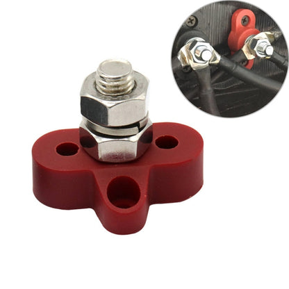 Single Heavy-Duty Terminal Studs Red M10 Bus Bar for Car / RV / Boat - In Car by buy2fix | Online Shopping UK | buy2fix