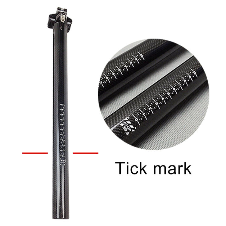 TOSEEK 3K Carbon Fiber Mountain Bike Road Bike Bicycle Seat Tube Seatpost Seat Fitting Seat Pole Bicycle Fittings, Size: 31.6x350mm - Bicycle Seat Posts by TOSEEK | Online Shopping UK | buy2fix