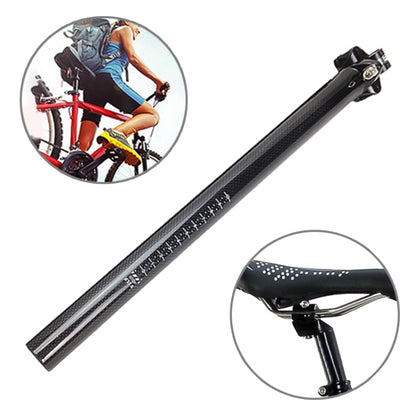 TOSEEK 3K Carbon Fiber Mountain Bike Road Bike Bicycle Seat Tube Seatpost Seat Fitting Seat Pole Bicycle Fittings, Size: 31.6x400mm - Bicycle Seat Posts by TOSEEK | Online Shopping UK | buy2fix