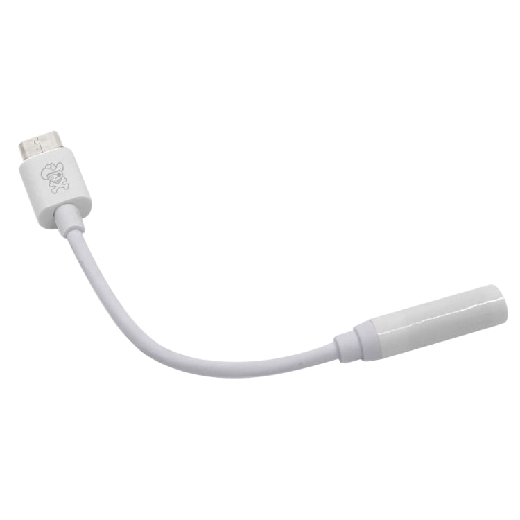 ENKAY Hat-Prince USB-C / Type-C to 3.5mm ABS Audio Adapter, Length: about 10cm(White) - Type-C Adapter by ENKAY | Online Shopping UK | buy2fix