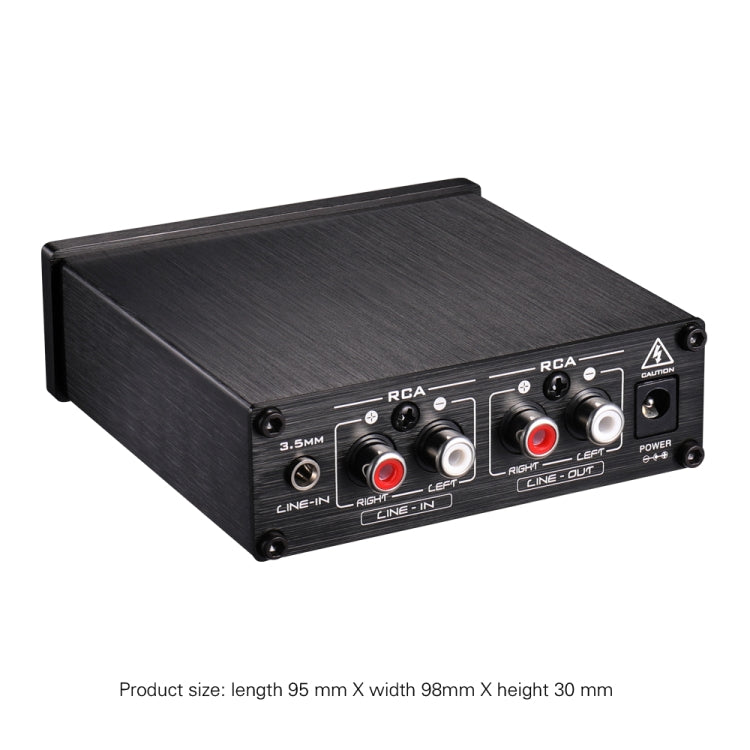 LINEPAUDIO B899 Pre-stage Stereo Signal Amplifier Booster Dual Sound Source Headphone Amplifier 2 in 3 out with Volume Control (Black) - Consumer Electronics by buy2fix | Online Shopping UK | buy2fix