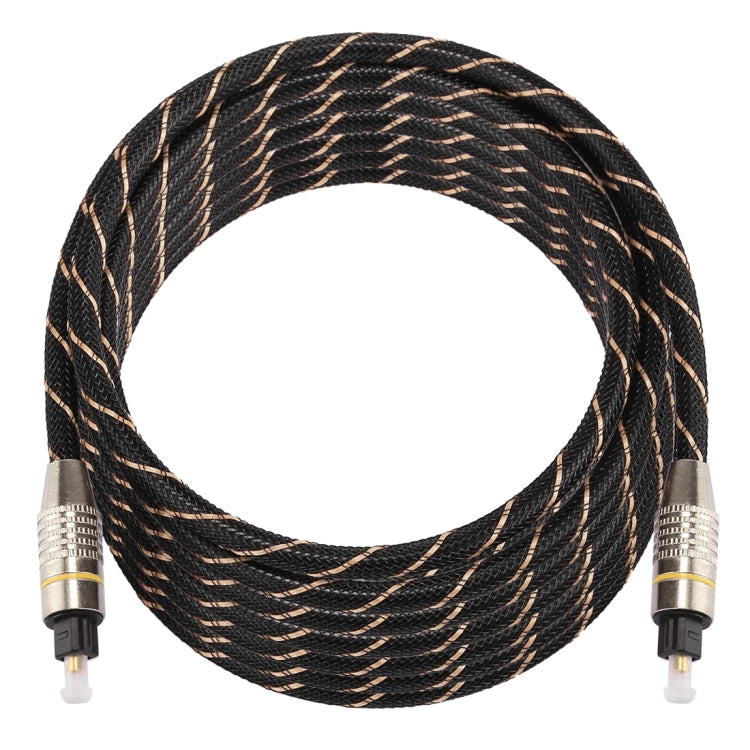 5m OD6.0mm Gold Plated Metal Head Woven Net Line Toslink Male to Male Digital Optical Audio Cable -  by buy2fix | Online Shopping UK | buy2fix