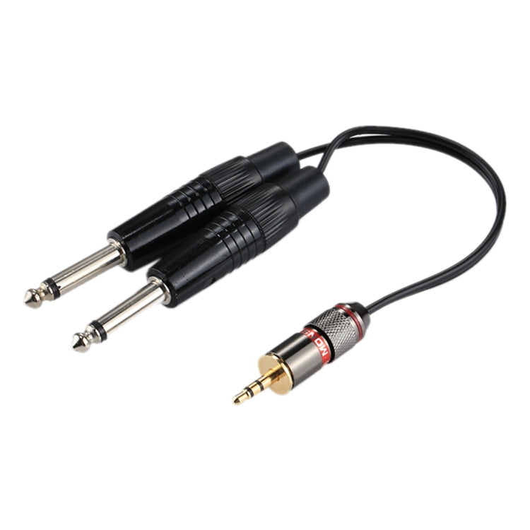 3.5mm Male to 2 x 6.35mm Male Mono Audio Adapter Cable, Total Length: about 27cm - Consumer Electronics by buy2fix | Online Shopping UK | buy2fix