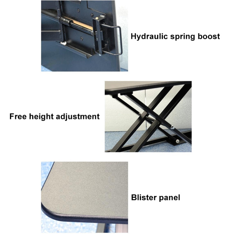 Folding Standing Lifting Computer Desk (White) - Computer & Networking by buy2fix | Online Shopping UK | buy2fix