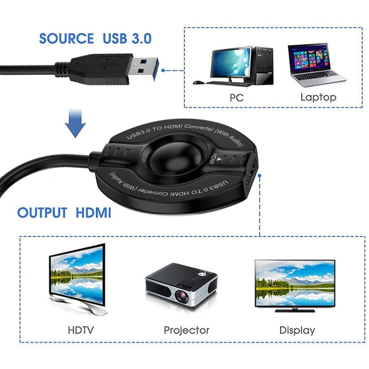 V05 USB 3.0 to HDMI Adapter Cable - Computer & Networking by buy2fix | Online Shopping UK | buy2fix