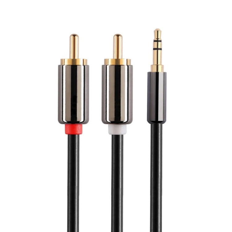 2m Gold Plated 3.5mm Jack to 2 x RCA Male Stereo Audio Cable - RCA Cable by buy2fix | Online Shopping UK | buy2fix