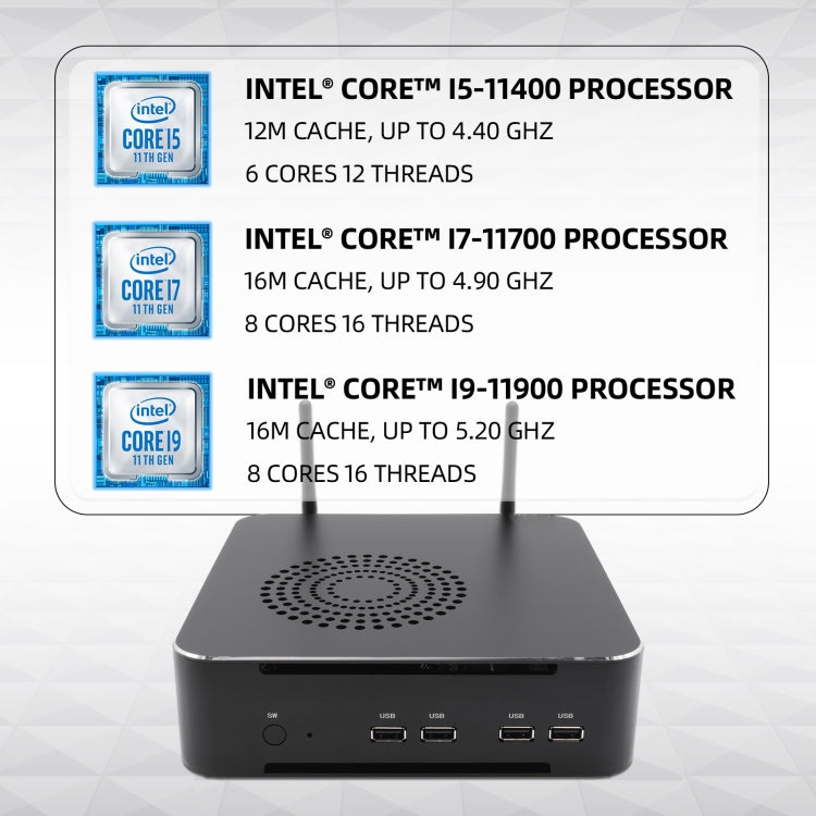 HYSTOU M7 Windows 7/8/10 / Linux System Mini PC, Intel Core i9-11900 Octa-core 16M Cache up to 5.2GHz, 32GB RAM+1TB SSD, UK Plug - Windows Mini PCs by HYSTOU | Online Shopping UK | buy2fix