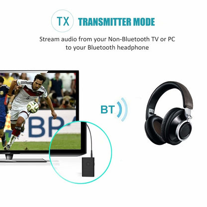 BT4810C Bluetooth V3.0+EDR  Wireless Bluetooth Transmitter Receiver Adapter Stereo Audio Music Adapter with 3.5mm Audio Cable(Black) - Apple Accessories by buy2fix | Online Shopping UK | buy2fix