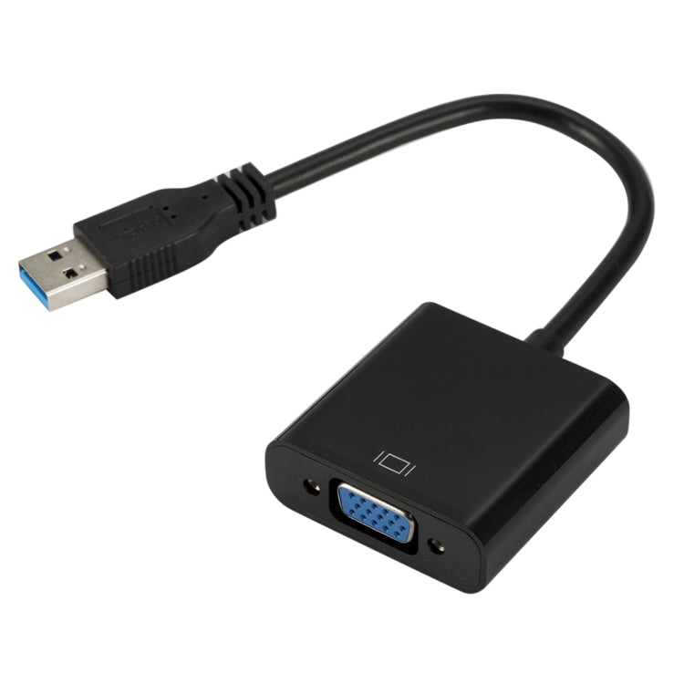 External Graphics Card Converter Cable USB3.0 to VGA, Resolution: 720P(Black) - Converter by buy2fix | Online Shopping UK | buy2fix