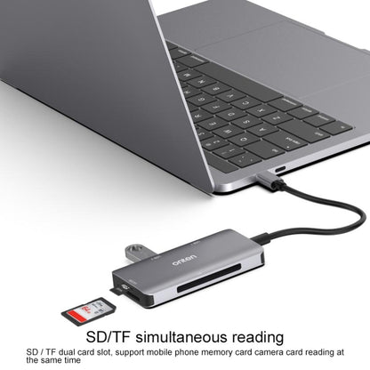 Onten 91882 5 In 1 USB3.0 x3 + SD + TF + CF Type-C / USB-C OTG Multi-function Card Reader - Computer & Networking by Onten | Online Shopping UK | buy2fix