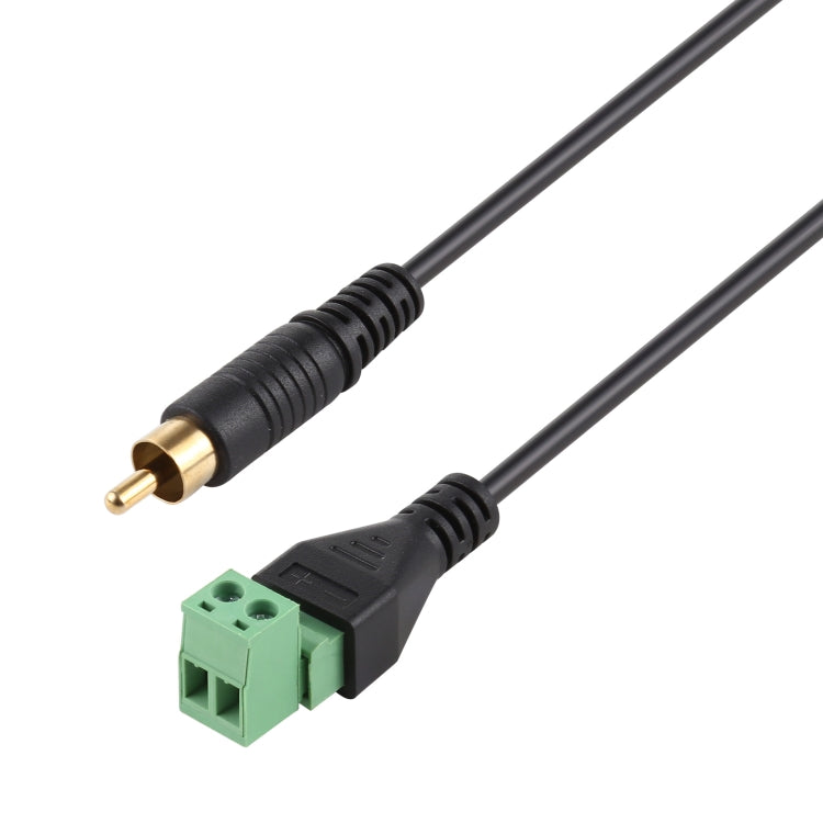 RCA Male Gold-plated to 2 Pin Pluggable Terminals Solder-free USB Connector Solderless Connection Adapter Cable, Length: 30cm -  by buy2fix | Online Shopping UK | buy2fix