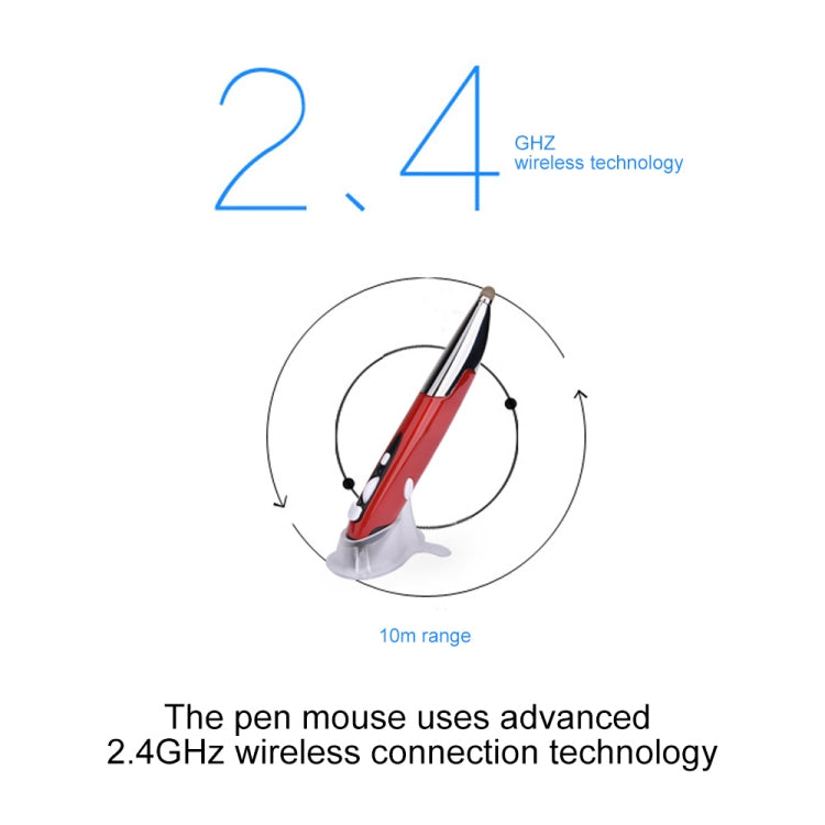 PR-06 4-keys Smart Wireless Optical Mouse with Stylus Pen Function (Red) - Computer & Networking by buy2fix | Online Shopping UK | buy2fix