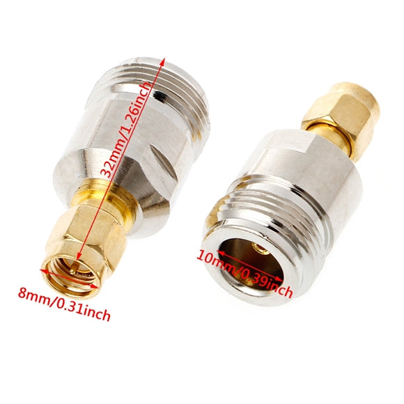 2 PCS SMA Male to N Female RF Coaxial Connector - Consumer Electronics by buy2fix | Online Shopping UK | buy2fix