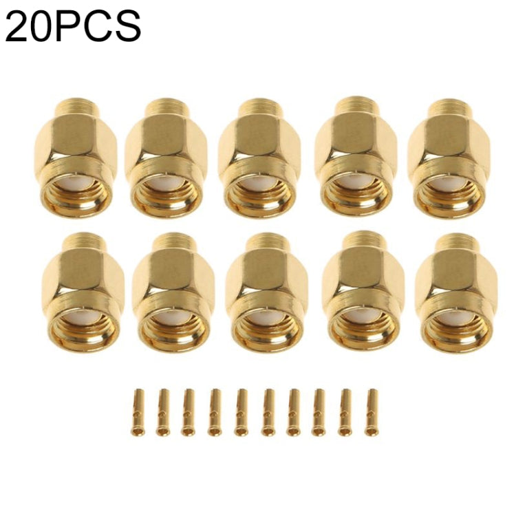 20 PCS SMA-JB3 RF Connector SMA Male Inner Screw & Pin Solder Semi-Rigid - Consumer Electronics by buy2fix | Online Shopping UK | buy2fix