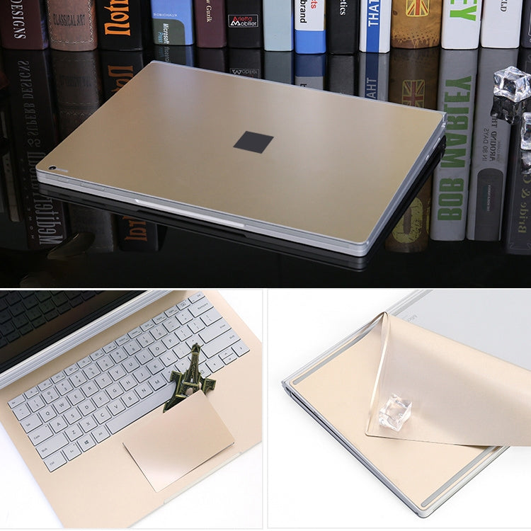 4 in 1 Notebook Shell Protective Film Sticker Set for Microsoft Surface Book 2 15 inch(Gold) - Computer & Networking by buy2fix | Online Shopping UK | buy2fix
